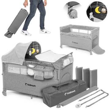 ŁÓŻECZKO TURYSTYCZNE SKŁADANE DOSTAWKA KOJEC AKCESORIA DASZEK STUGAN