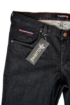DUŻE DŁUGIE spodnie Clubing jeans 96-98cm W38 L38