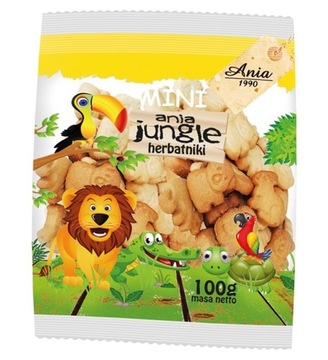 Pszenne HERBATNIKI BIO mini ZOO Jungle 100g Polska
