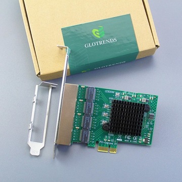 4-портовая сетевая карта Gigabit PCIe Ethernet, порт LAN RJ45 10/100/1000 Мбит/с