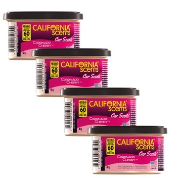 CALIFORNIA CAR SCENTS CORONADO CHERRY ZAPACH x4