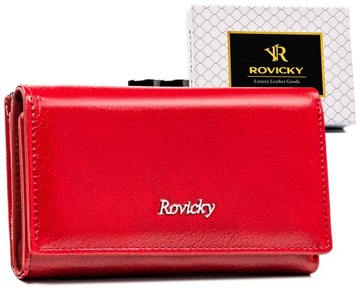 Rovicky klasyczny portfel damski skóra na bigiel