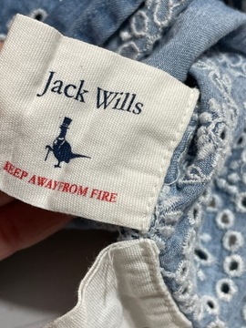 39 dżinsowa oryginalna hafty Jack Wills S bawełniana niebieska klasyczna