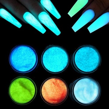 PYŁEK WIOSENNY DO PAZNOKCI PIGMENT LUMINO NEON ŚWIĘCĄCY W CIEMNOŚCI
