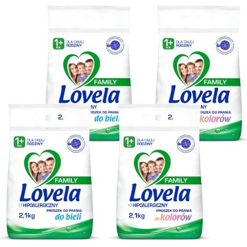 Lovela Family Proszek prania koloru białeg 4x2,1kg