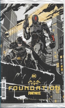 Batman / Fortnite Foundation 1/2021 j.ang Komiks + Kody FOLIA! 1:25 VARIANT