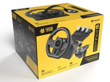 РУЛЕВОЕ КОЛЕСО PC PS4 ПЕРЕКЛЮЧАТЕЛЬ КОРОБКА ПЕРЕДАЧ TRACR SIMRACER ПЕДАЛИ 6IN1