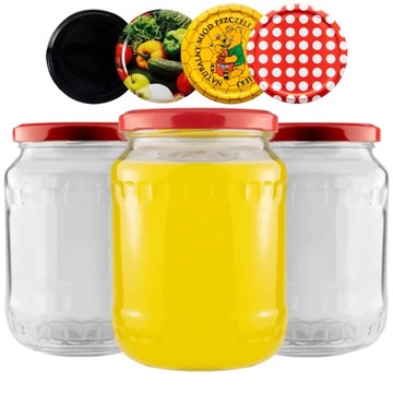48X Słoiki szklane 720ml słoik DŻEM MIÓD PRZETWORY