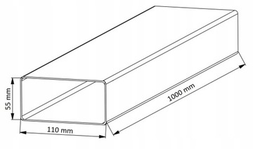 КАБЕЛЬНЫЙ ТЕЛЕВАНАЛ ДЛЯ КАБЕЛЕЙ КОМПЛЕКТ ДЛЯ СКРЫТОГО МОНТАЖА 55х110мм 100см