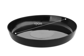 ПЛАСТИКОВЫЙ ЦВЕТОЧНЫЙ ГОРШОК С ПОДСТАВКОЙ КРЫШКА ДЛЯ ЦВЕТОЧНОГО ВАЗОНА 20см ЧЕРНЫЙ KADAX