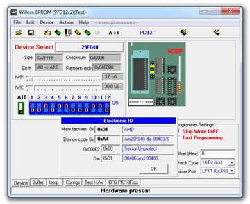 Адаптер 8-битная плата EPROM/Flash DIP32 UFP 6.03 sd