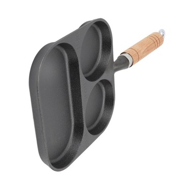 Patelnia śniadaniowa 3-sekcyjna patelnia do jajek niepowlekana OZ