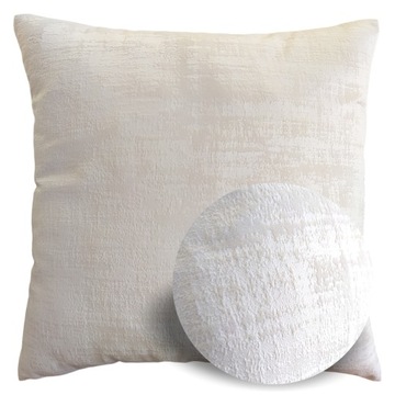 POSZEWKA dekoracyjna Boho welur welwet śmietanka/ecru 60x60
