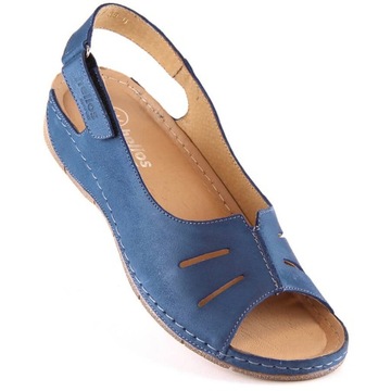 Skórzane komfortowe sandały damskie Helios 117 41