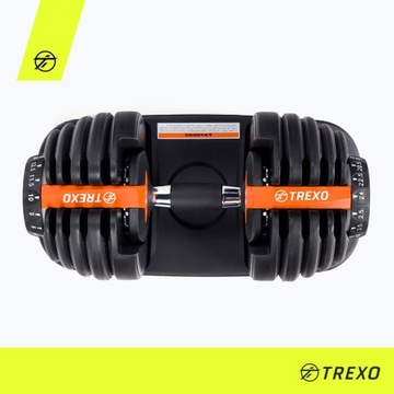 Регулируемая гантель TREXO 24 кг черная HT-18792699