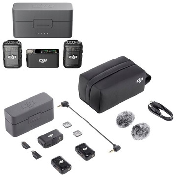 Беспроводная микрофонная система DJI Mic 2 (2 передатчика + 1 приём + чехол для зарядки)