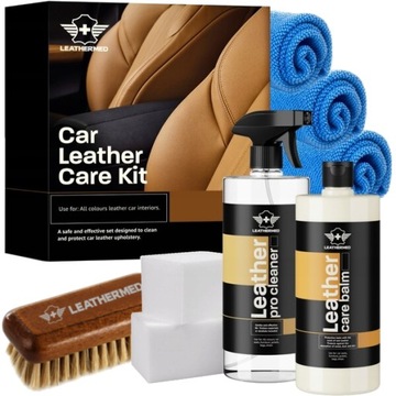 Leathermed Zestaw do czyszczenia pielęgnacji skór skórzanej tapicerki 2x1L
