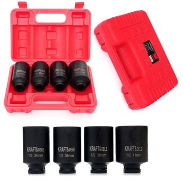 Nasadki Udarowe Kraft&Dele KD11753 6 Kątne 1/2'' 4 Szutki elementy