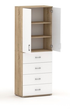 Szafa z szufladami POLA 215 4S3P2D Dąb Sonoma / biały 40/40 cm