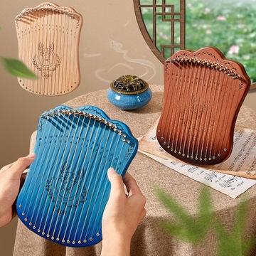 17-струнная арфа-лира портативная из массива бука