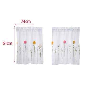 Карманные шторы с карнизом, белые шторы, удобные полуцветки, 74см x 61см