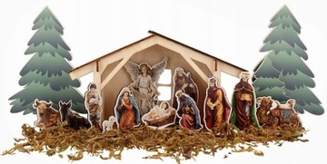 ФИГУРКИ ПЕРСОНАЖЕЙ для РОЖДЕСТВЕНСКОЙ НИЧКИ, КОНЮШНИ, НАБОР «СВЯТОЕ СЕМЕЙСТВО». л