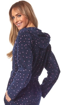 ХАЛАТ ЖЕНСКИЙ КОРОТКИЙ НА ПУГОВИЦАХ, КАПЮШОН, КОМНАТА S