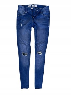 Bershka spodnie dziury JEANS rurki 36 S