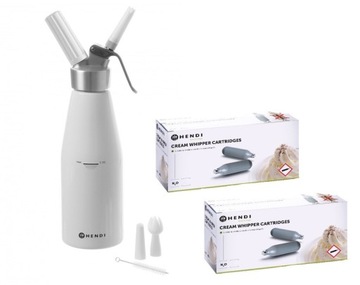 Сифон для взбитых сливок и соусов 1л Hendi + аксессуары