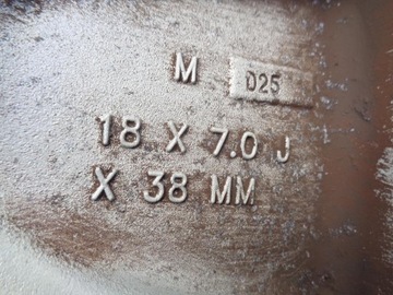 4× DISK HLINÍK OPEL OE MOKKA A X I 5X105 ET38 7J 95181597 AAWR 7.0" 18" ET 38
