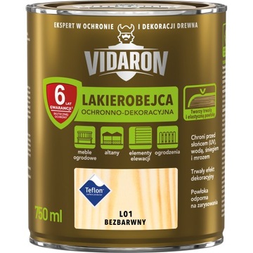 Lakierobejca L01 Bezbarwny VIDARON 0,75L