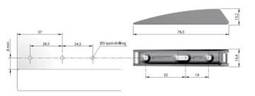 Odbojnik K-Push długi 37mm strong biały mocny z gumką TIP-ON push z adapter