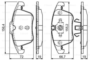ПЕРЕДНИЕ ТОРМОЗНЫЕ КОЛОДКИ BOSCH GALAXY 06- S-MAX MONDEO IV