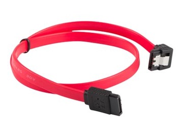 Кабель SATA 100см, металлические угловые защелки