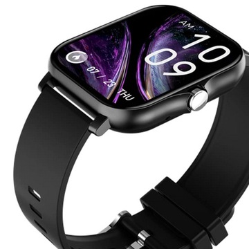 SMARTWATCH ЧАСЫ ПОЛЬСКОЕ МЕНЮ ВЫЗОВЫ СПОРТИВНЫЕ СМАРТ-ЧАСЫ ЖЕНСКИЕ ЧЕРНЫЕ