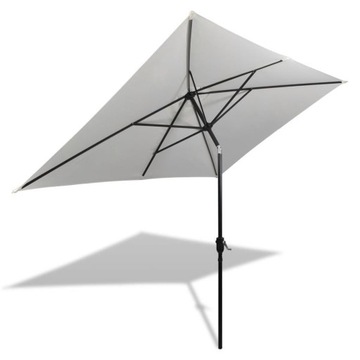 Prostokątny parasol ogrodowy, biały, 200x300 cm