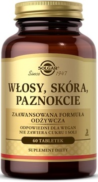 SOLGAR SKIN NAILS HAIR 60t WŁOSY SKÓRA PAZNOKCIE