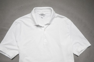 COS polo biała koszulka regular pima cotton L