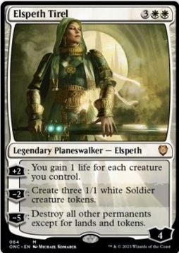 MTG Elspeth Tirel planeswalker Mythic ONC
