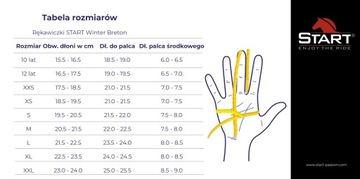Rękawiczki zimowe START Breton - czarne 10