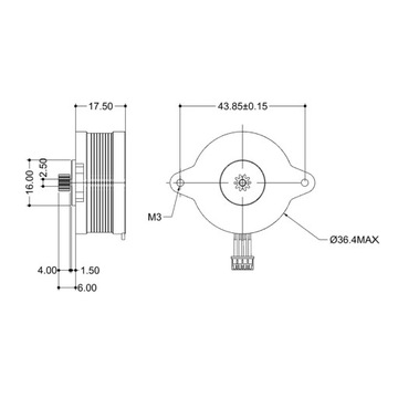 Детали 3D-принтера, усиленный шаговый двигатель NEMA14, свинец