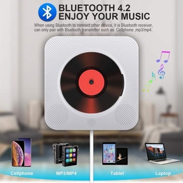 CD-ПЛЕЕР BLUETOOTH НАСТЕННЫЙ КРЕПЛЕНИЕ / ПОДСТАВКА РАДИО USB + ПУЛЬТ ДИСТАНЦИОННОГО УПРАВЛЕНИЯ
