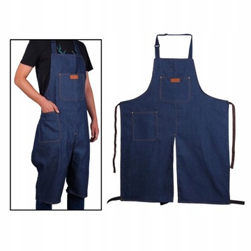 Fartuch garncarski Denim Split Leg Oddychający