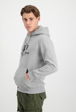 Alpha Industries Basic Hoody šedá heather XXL mikina