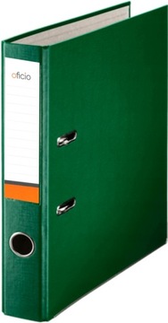 Segregator z szyną zielony OFICIO A4 50 mm