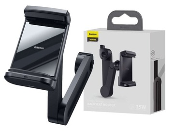 АВТОМОБИЛЬНЫЙ ДЕРЖАТЕЛЬ BASEUS С ЗАРЯДНЫМ УСТРОЙСТВОМ QI ПОДГОЛОВНИК