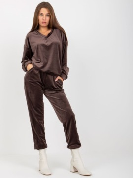 Спортивный комплект ЖЕНСКИЙ ВЕЛУР F565, черный, L/XL