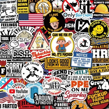 Zabawne naklejki dla dorosłych - Prank Meme Vinyl Wodoodporne naklejki dla mechaników