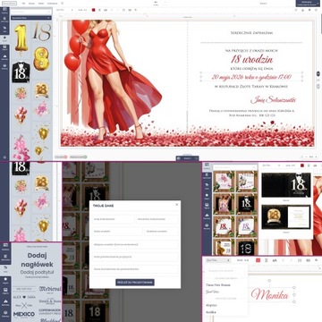 Персонализированные приглашения на 18 -й день рождения - мастер / 10 ПК