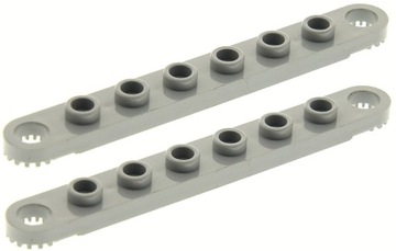 23610a LEGO 4442 444202 444202 444252 - płytka 1x8 - j.szary OLD - 2szt